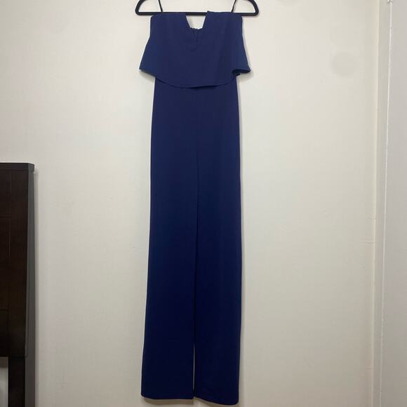 Lulus Power of Love Navy Blue Strapless Jumpsuit - Size Small - Picture 12 of 16